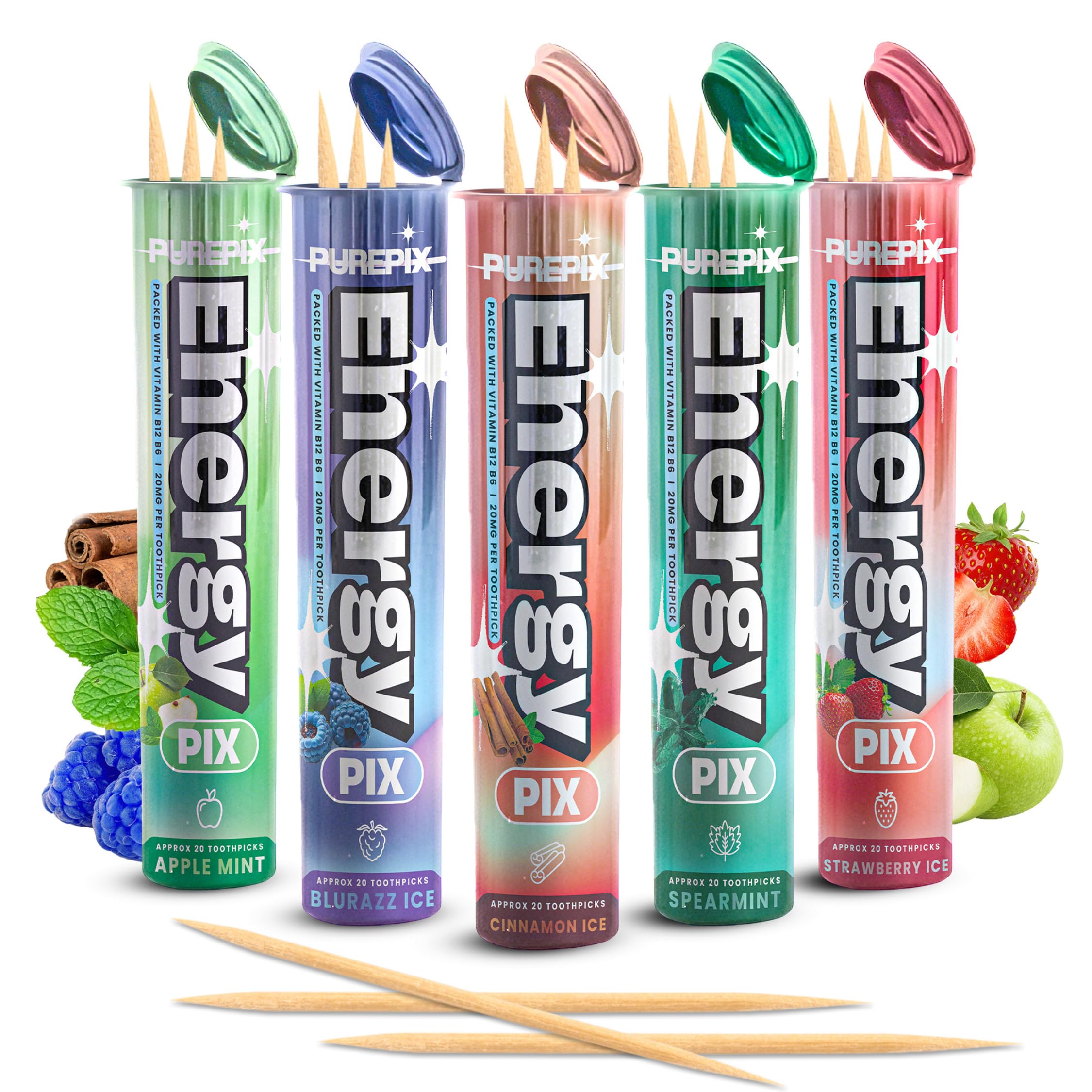 Amazon.com: PurePix Energy Flavored Toothpicks with B12 & L