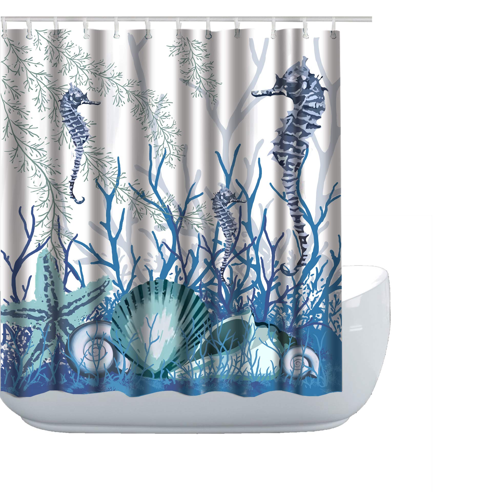 Seahorse Shower Curtains Curtains & Drapes 2023