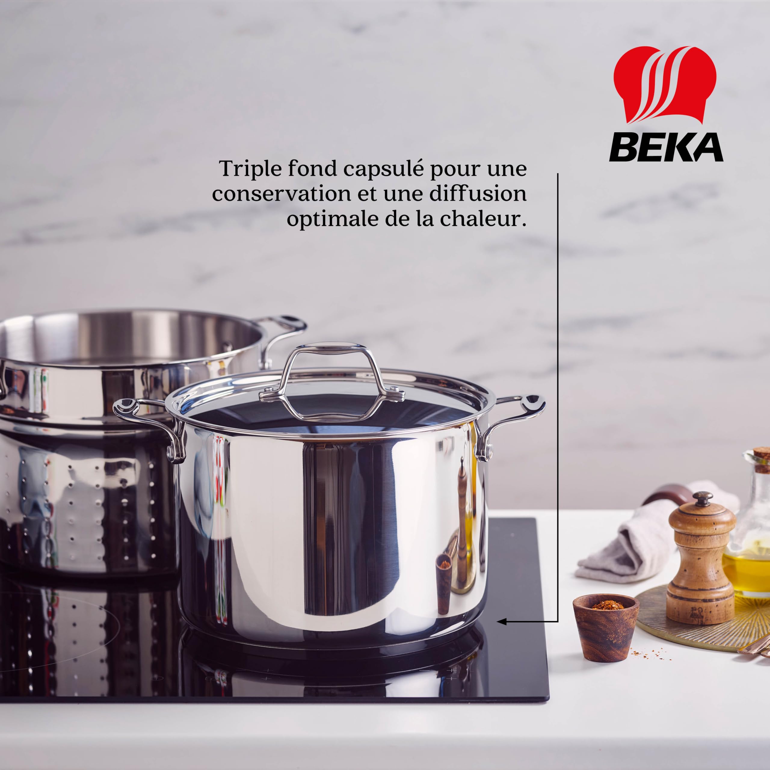 Beka Chef Cocedor de Pasta Acero Inoxidable 24 cm