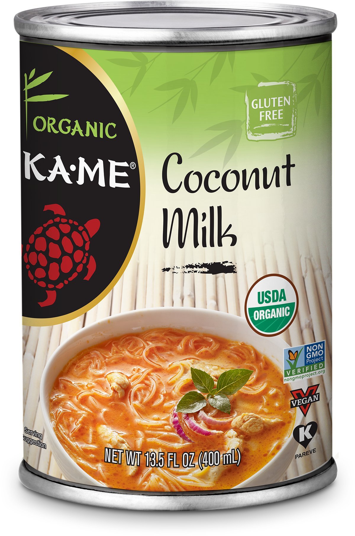 Ka-Me Organic Coconut Milk, Gluten Free, Non GMO, 13.5 Fluid Ounces (Pack Of 12)
