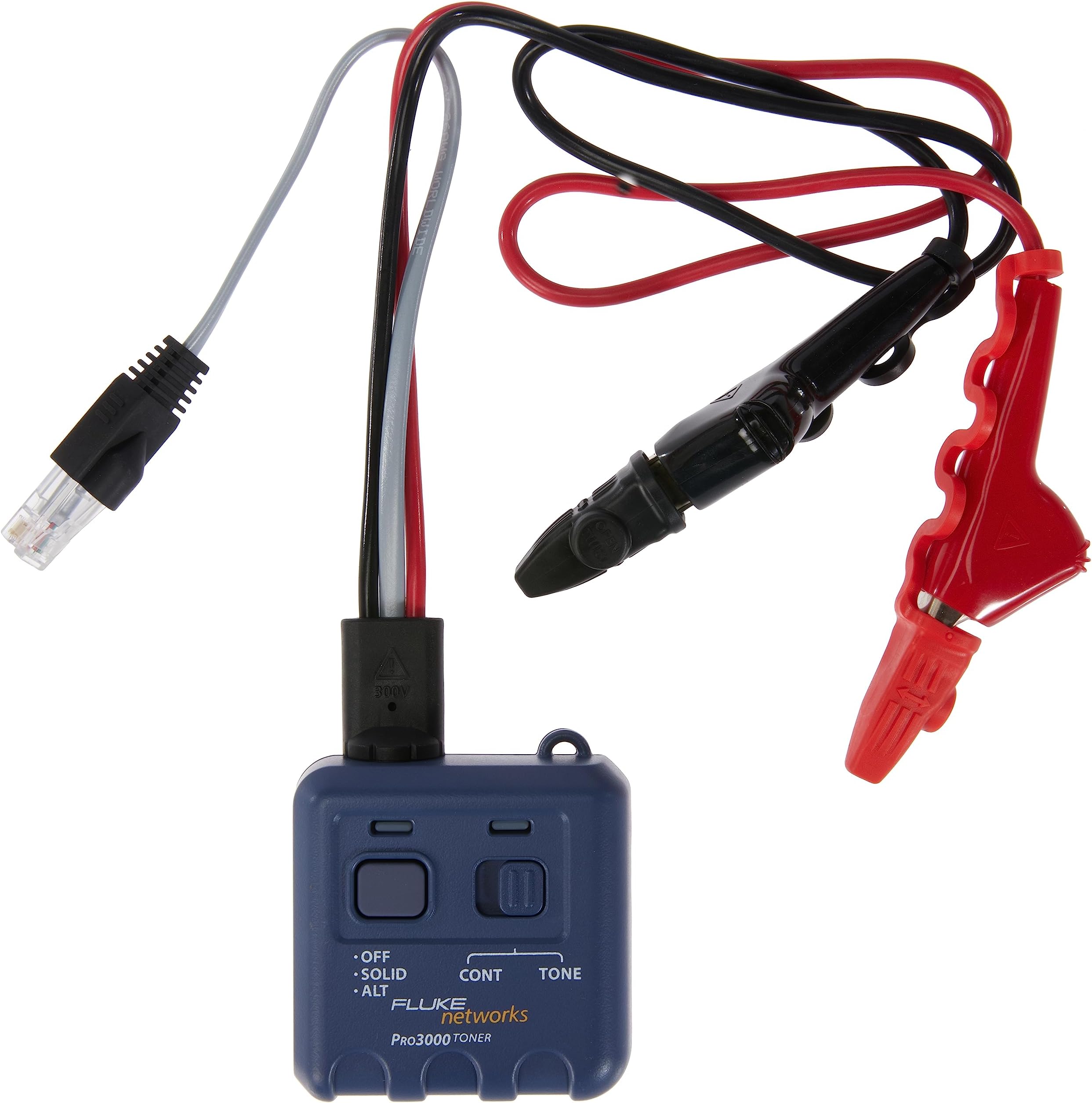 FLUKE networks 26200900 Pro3000 Tone Generator with Abn Clips and RJ11 Plug