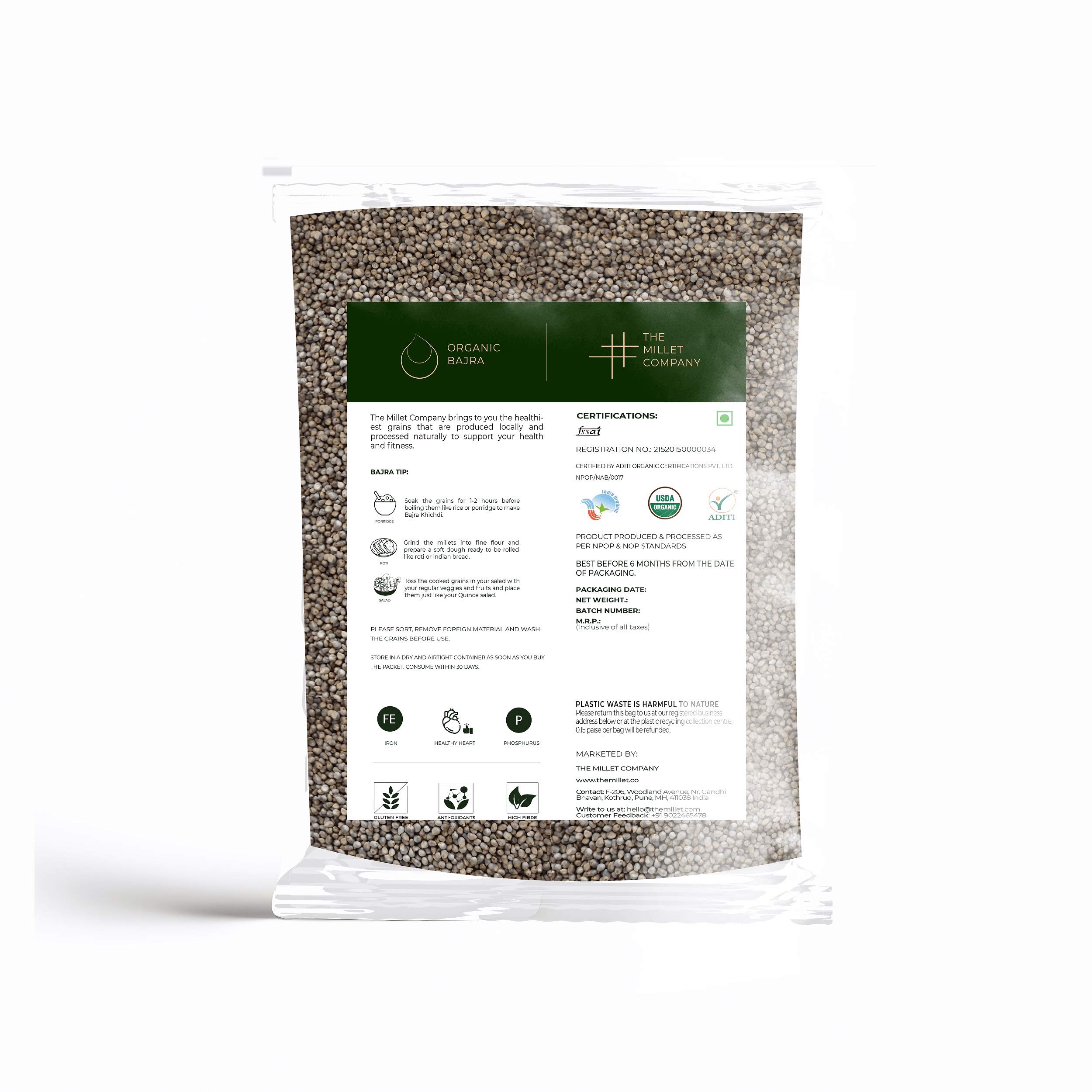 Buy The Millet Company Natural Bajra 5 kg, Pearl Millet, High Fibre