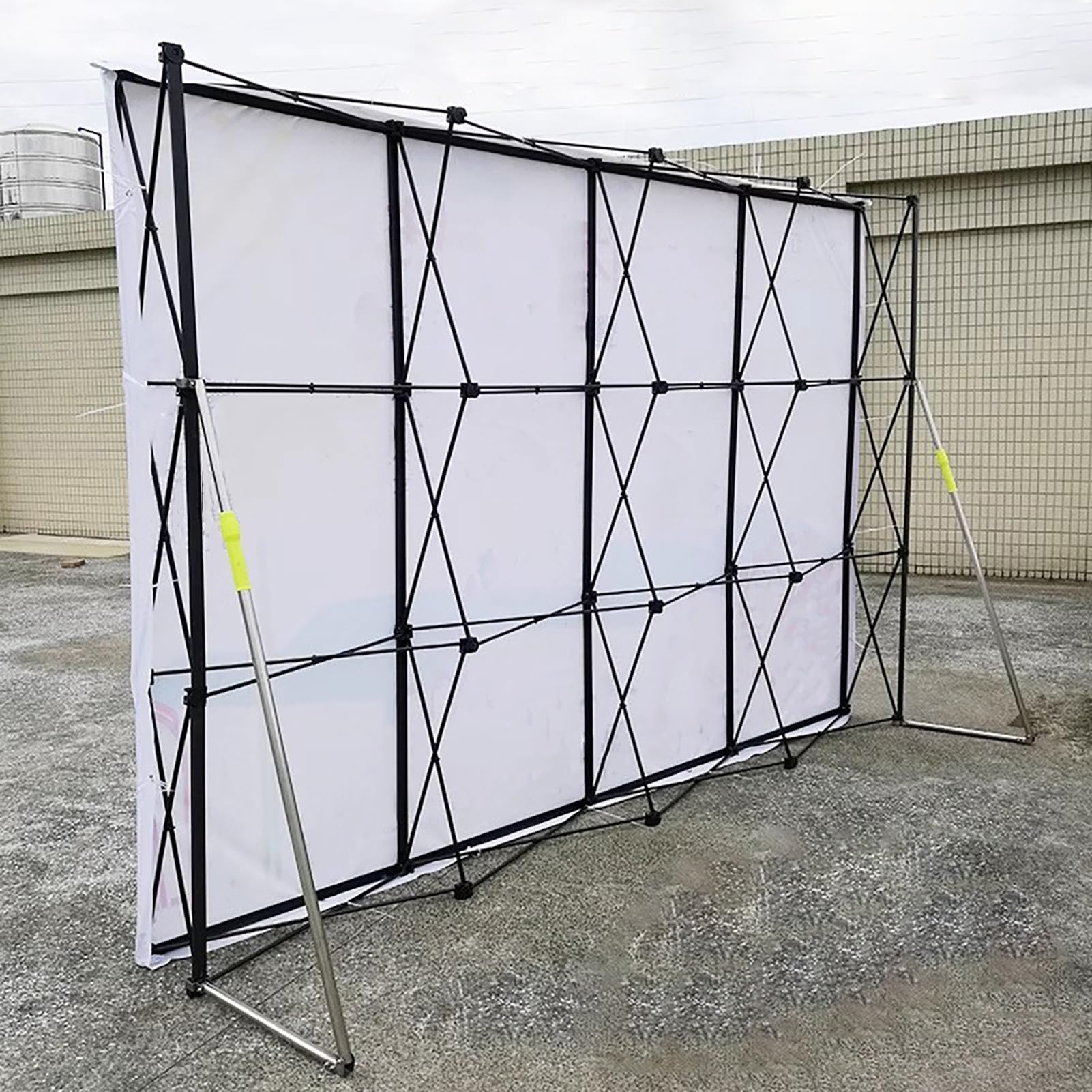 Este Soporte para Stand de Fondo desplegable para Exteriores, Soportes de exhibición de pancartas de Tela Plegables con Estructura de Hierro, Estante para exhibición de Carteles publicitario