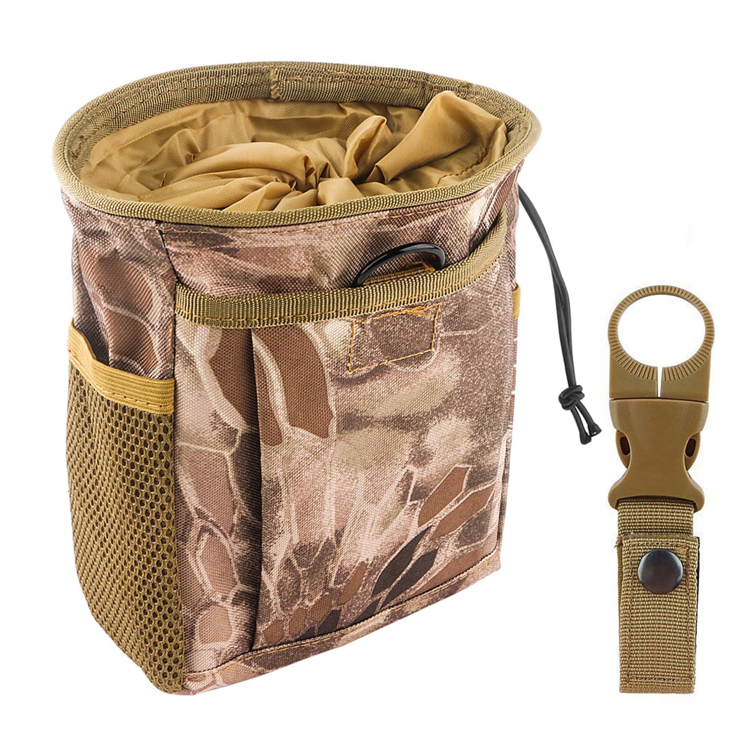 Drawstring Highend Rock Climbing Chalk Bag with a Carabiner Different Pockets for Climbing Bouldering, Gymnastics, Gym Pouch, Cross Fit and Lifting