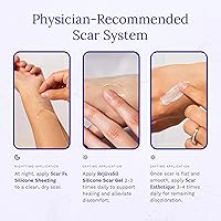 Vista 5 de Rejuvaskin Scar Fx - Lámina de silicona, cinta de silicona de 1.5 x 5 pulgadas para cicatrices quirúrgicas pequeñas a medianas, 1 lámina, suaviza