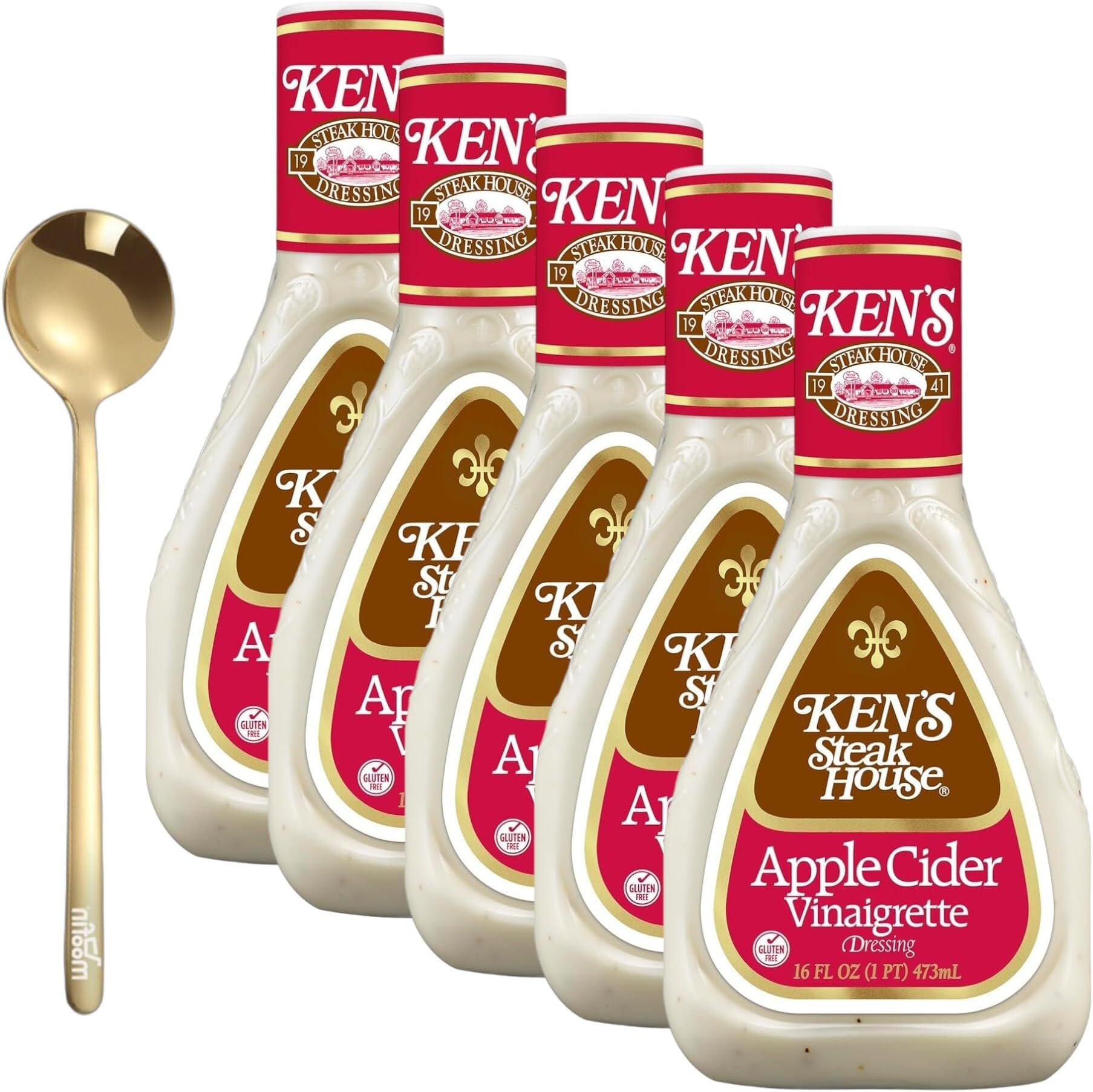 Ken's Apple Cider Vinaigrette 16 oz Tangy & Sweet Salad Dressing, Vegan