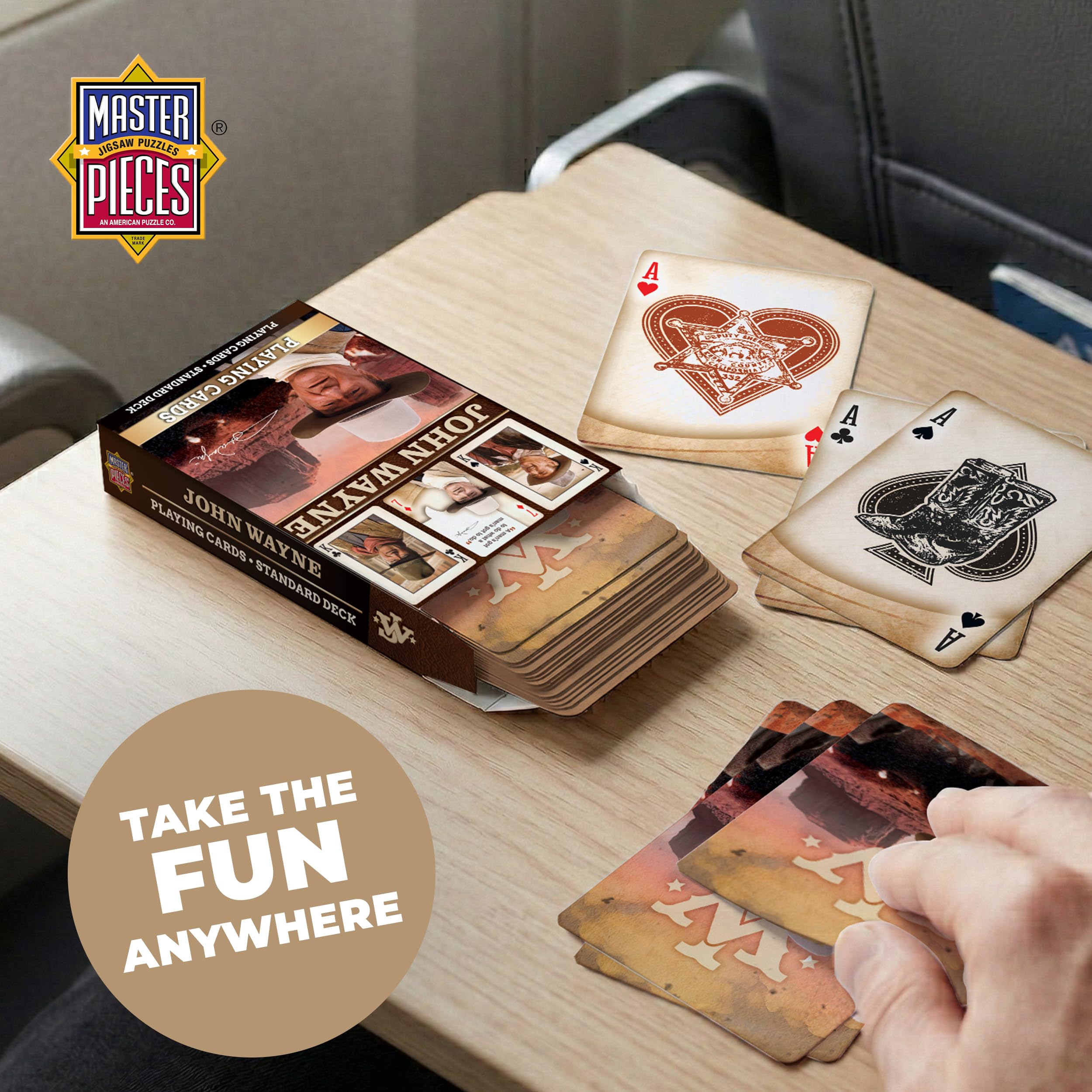 Licensed John Wayne Jw Ensemble de 52 Cartes à Jouer + Jokers ( Mpc )