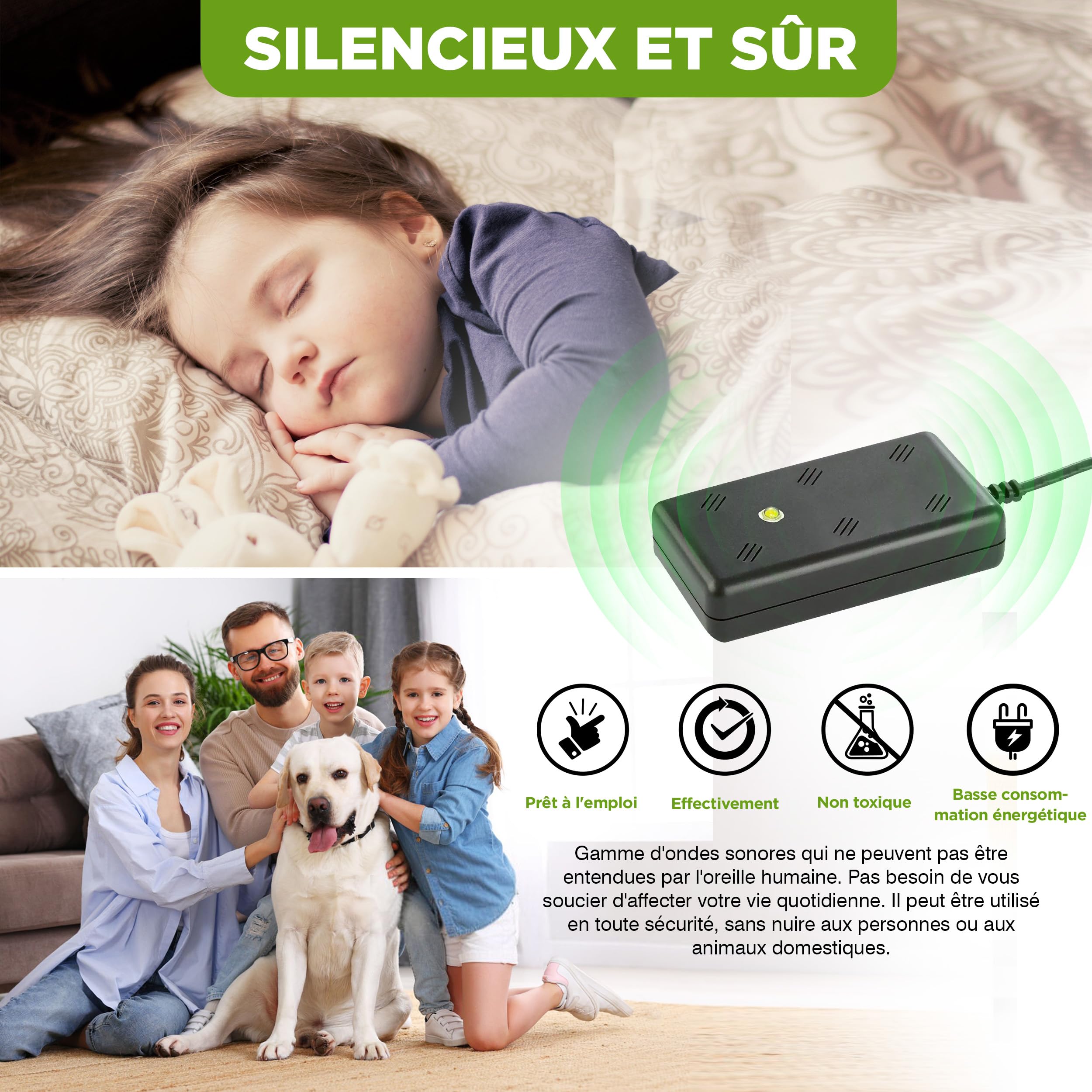 ISOTRONIC Répulsif martres avec LED Clignotante et ultrasons – Protection pour Grenier, Garage et Maison – Dissuasion Souris et Rats – Portée Efficace 50 m² – 2 unités pour Une sécurité maximale