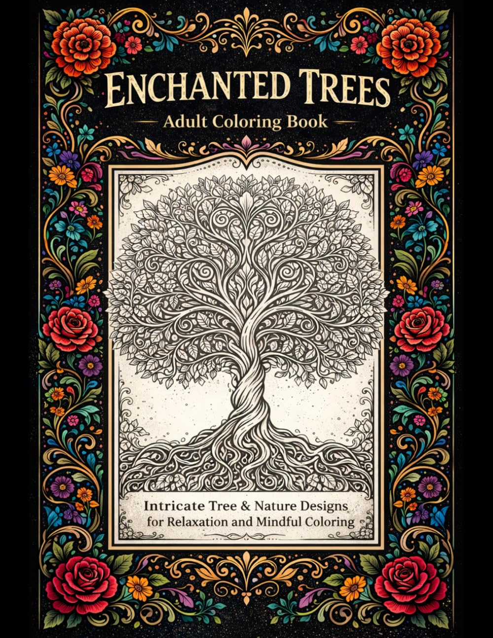 Enchanted Trees: A Relaxing Adult Coloring Book Inspired by Nature, Symbolism, and the Tree of Life (RB Colors Adult Coloring Books)