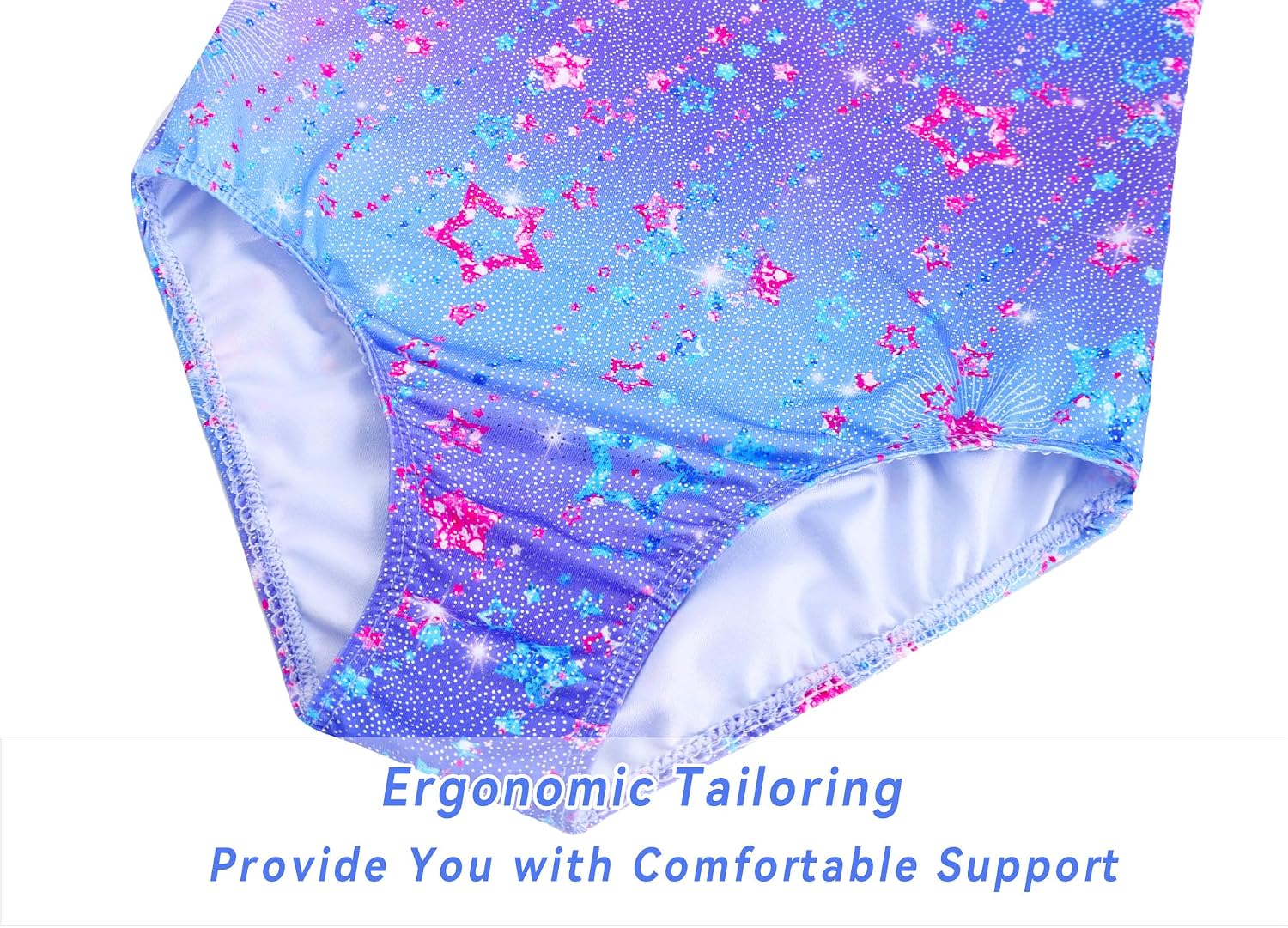 Girls Gymnastics Leotards Sparkly Sleeveless Outfit with Shorts image 5