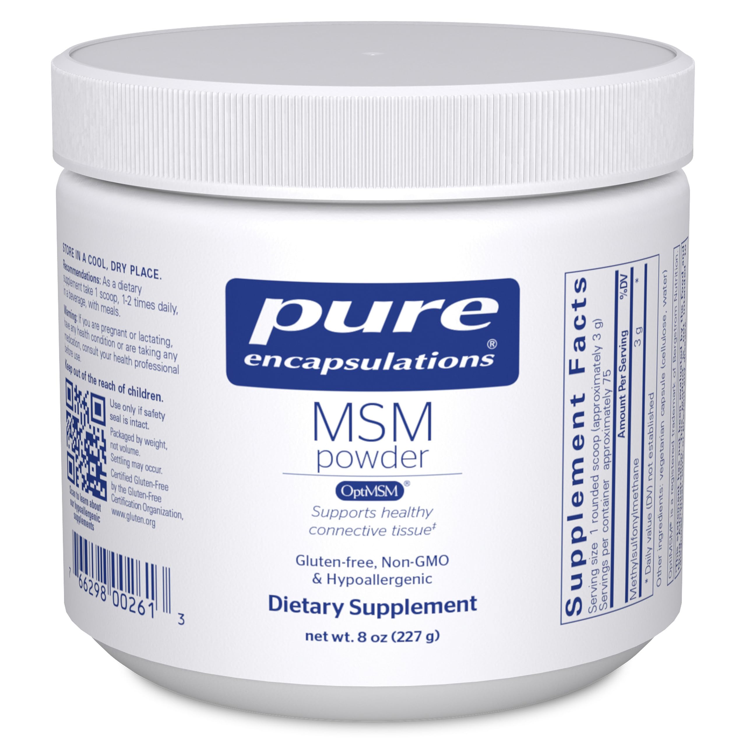 MSM Powder | Hypoallergenic Supplement Supports Joint, Immune, and Respiratory Health | 8 Ounces