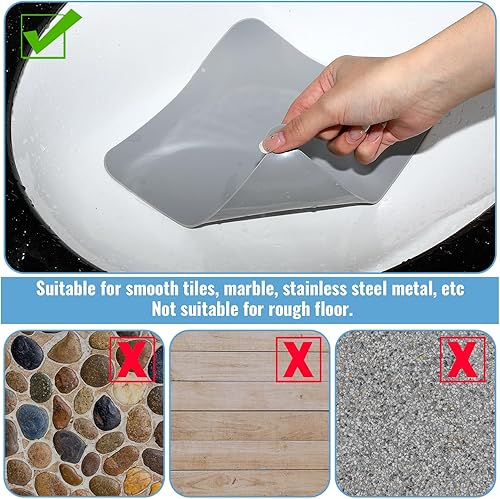 Miniatura 5 de 6 piezas de cubierta de drenaje de ducha cubierta de drenaje de suelo de silicona, alfombrilla antiolor para ducha, tapón de bañera, cubierta de