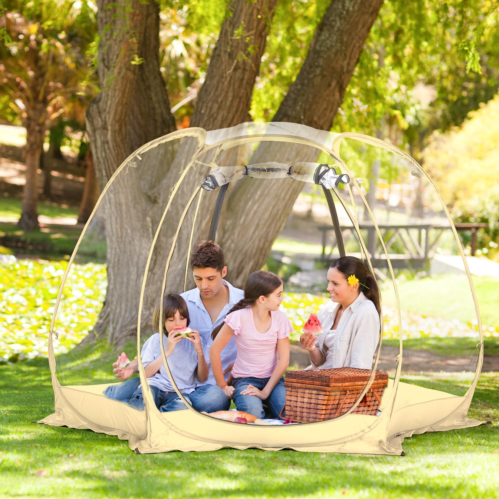 Lenotos Pop Up Bubble Tent, 10' x 10' Instant Igloo Tent, Clear Dome Tent for Outdoor, Winter Waterproof (C-1001-6)