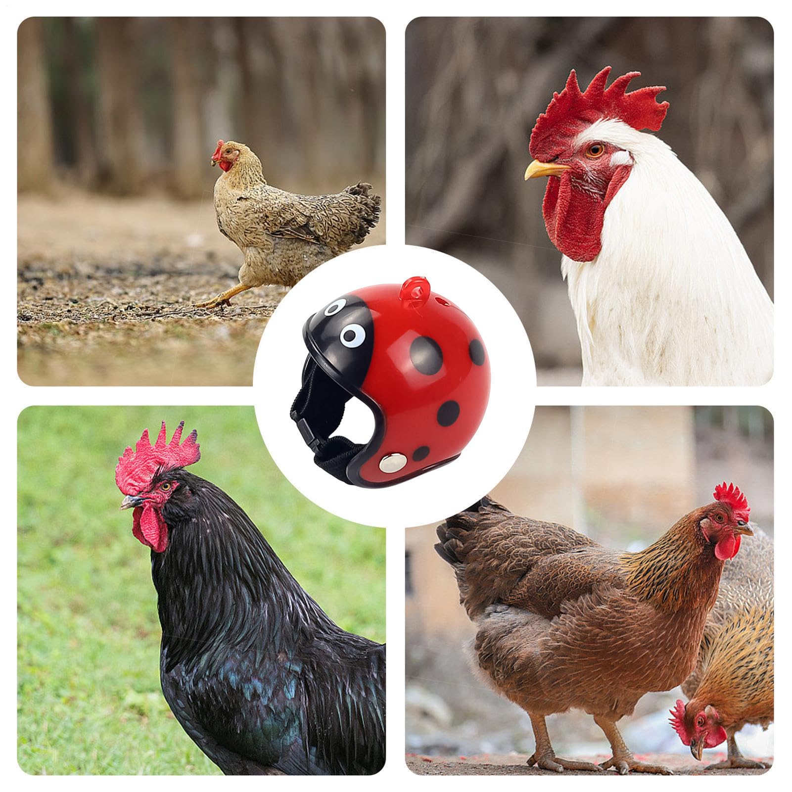 Cappello di pollo per galline - Funny Chicken Hard Hat con cinturino, casco per copricapo | Coppia di sicurezza della gallina leggera per il parrocchetto per pappagalli di uccelli, tappo per costumi p