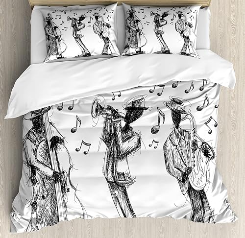 Miniatura 30 de Ambesonne - Funda de edredón multicolor disponible en tres tamaños y en diferentes colores, Tela, Beige, King