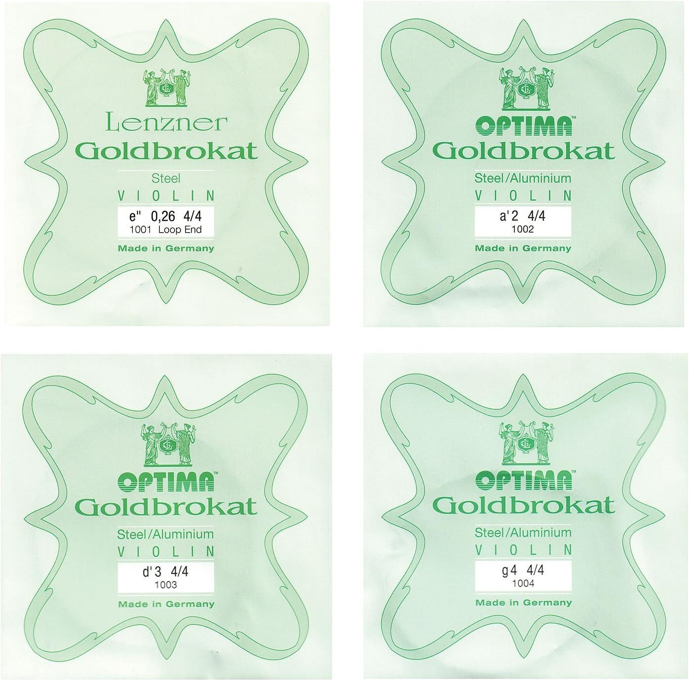 Goldbrokat 4/4 Violin String Set - Medium Gauge - Loop-End E
