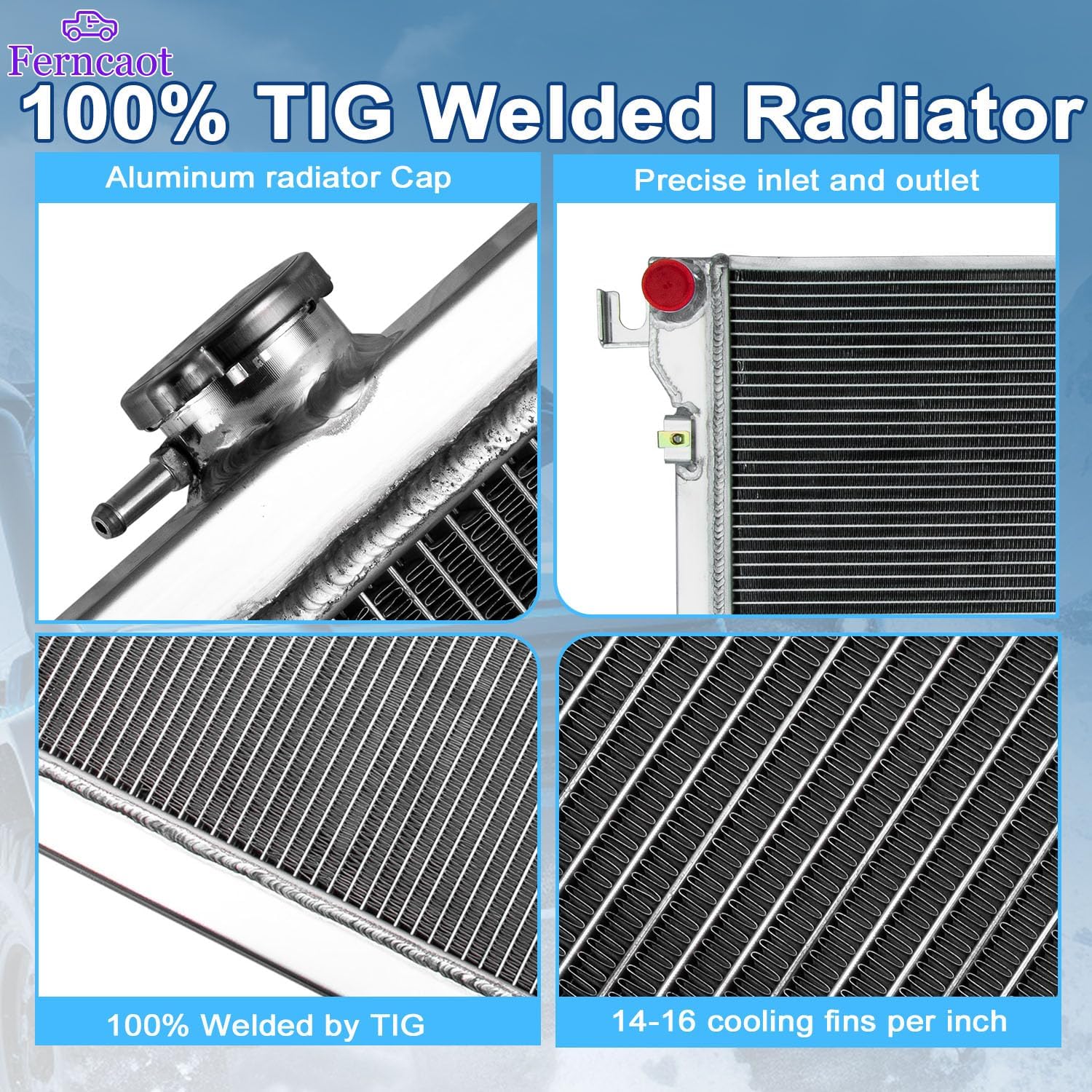 3Row Radiator for 1997 1998 1999 2000 Dodge Dakota Durango 3.9L 5.2L 5.9L Aluminum