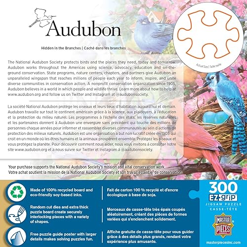 Miniatura 3 de MasterPieces Rompecabezas EZ Grip de 300 piezas, oculto en las ramas, 18 x 24 pulgadas