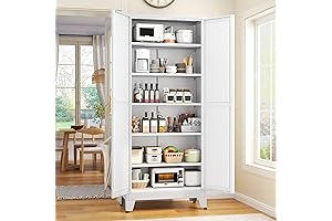 75.2" Metal Frame Cabinet Doors Only for Kitchen Pantry Storage Cabinets