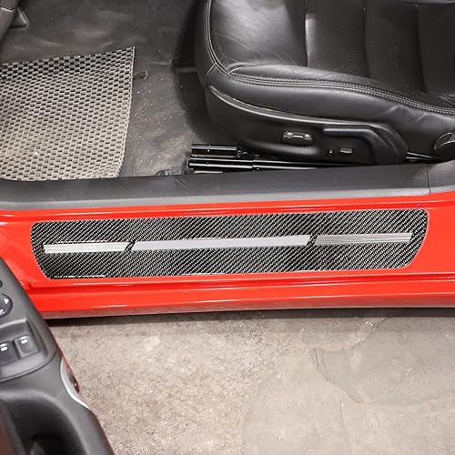 Miniatura 4 de Adhesivo para cubierta del umbral de la puerta interior del automóvil compatible con Chevy Corvette C6 2005-2013, calcomanía para protección del