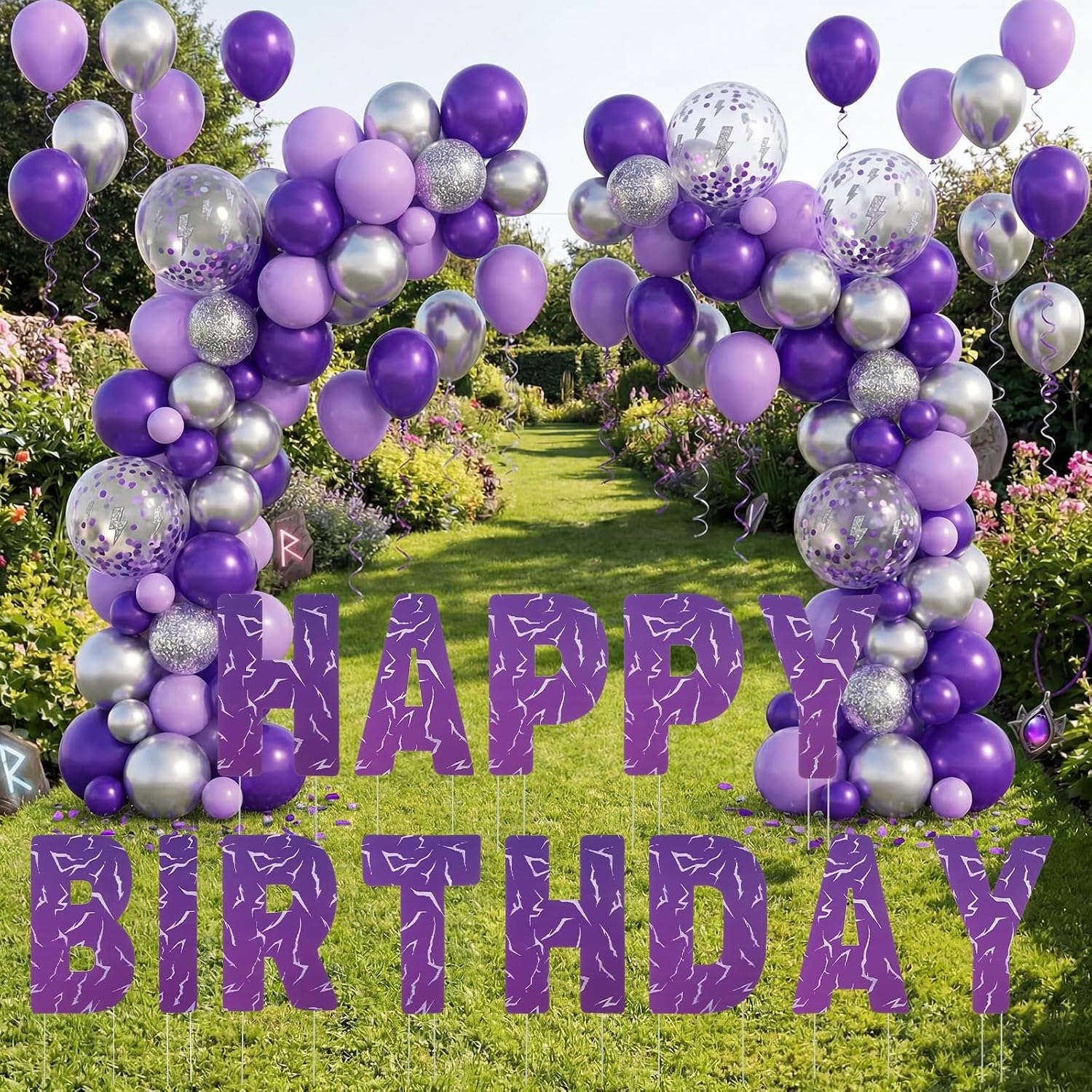 13 Pcs Kpop Movie Birthday Decorations Happy Birthday Yard Signs with Stakes, 15"x10" Kpop Garden Lawn Decor Weatherproof Outdoor Ground Insert Set for Party Patio Supplies