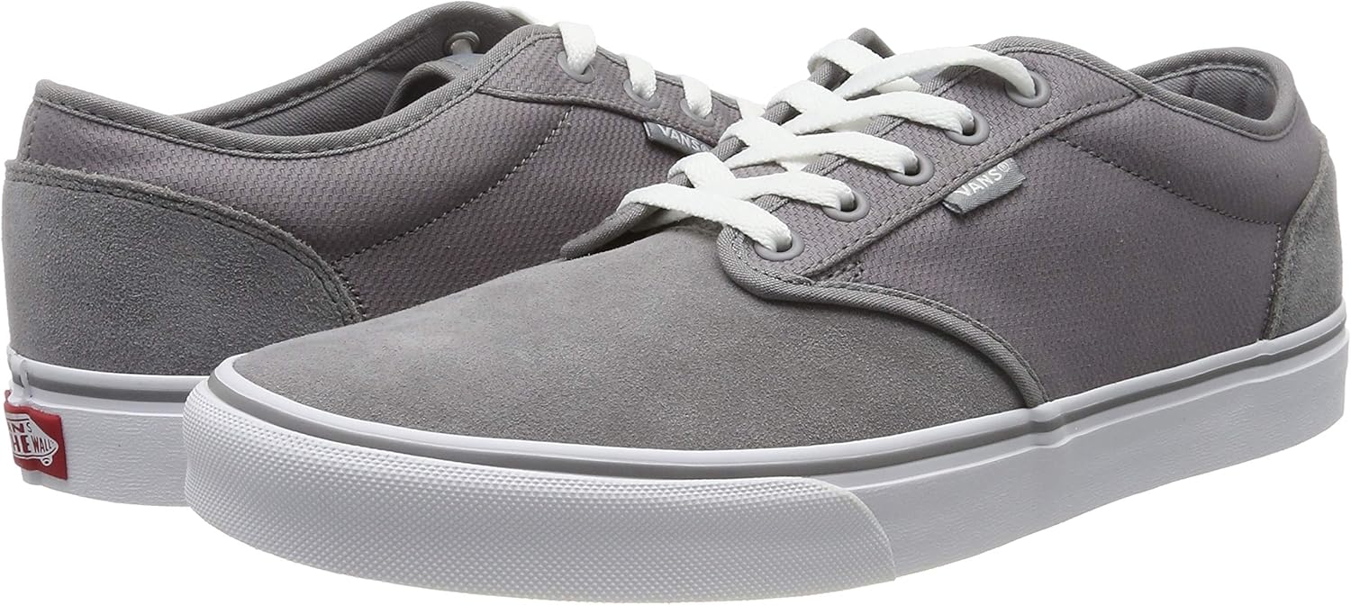 Vans Men's Low-Top Trainers, Grey Textile Suede, 6.5