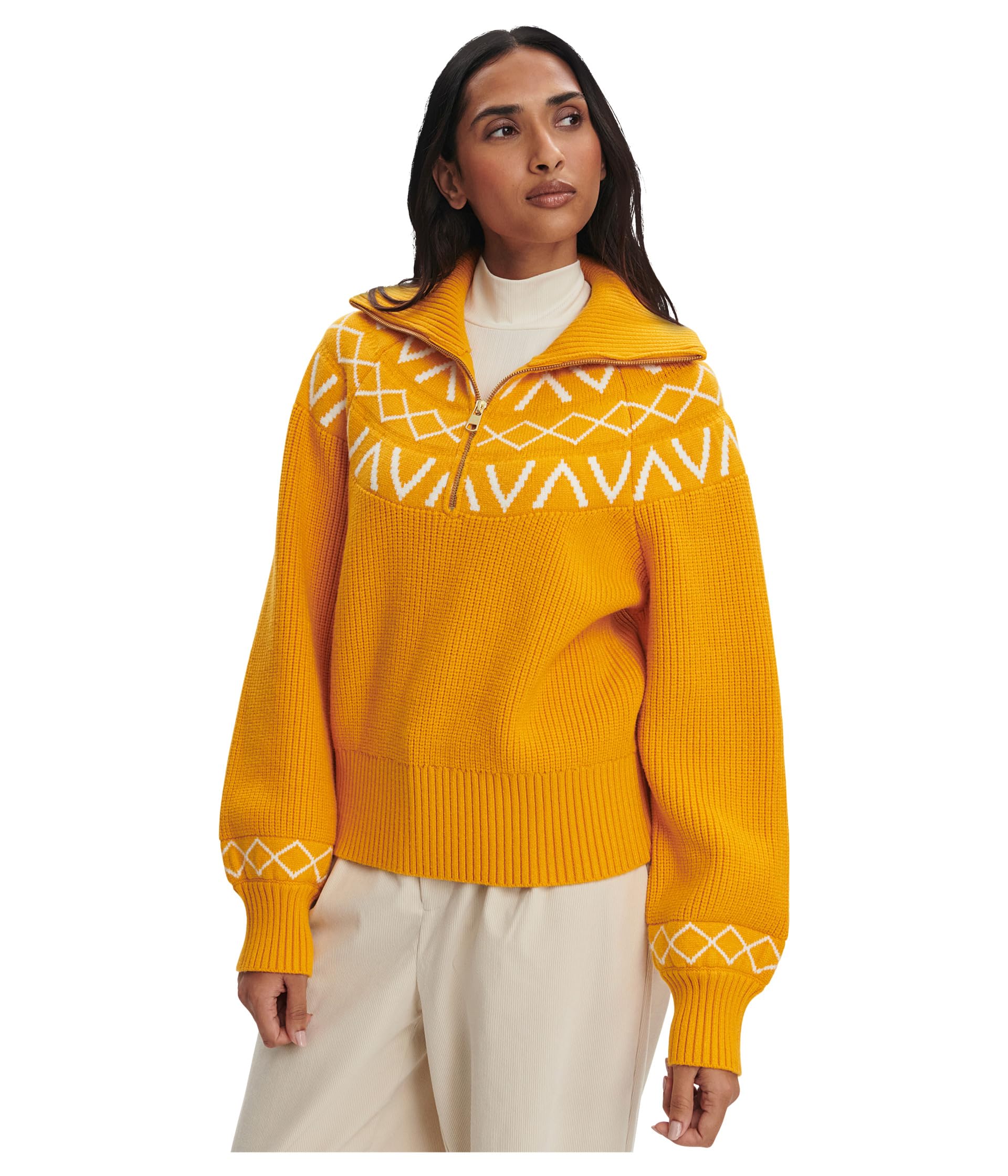 Varley, Women's, Sigrid Fairisle 1/2 Zip Knit