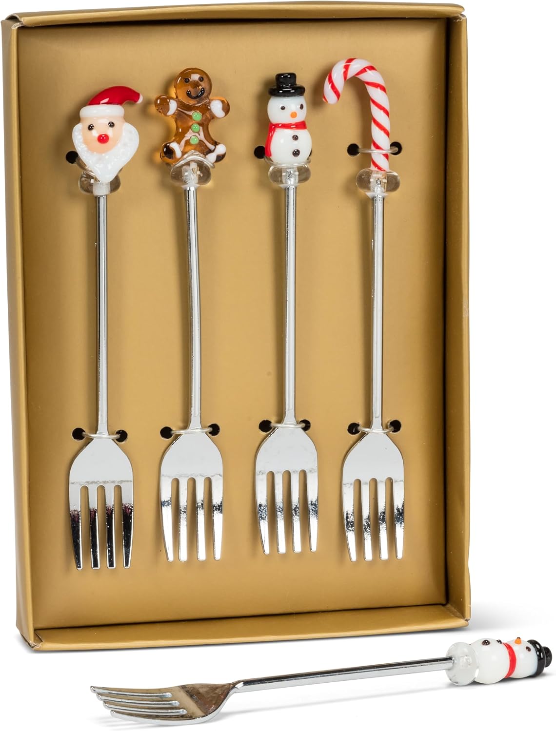 Abbott Collection Holiday Icon Christmas Cocktail Forks, Set of 4