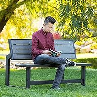 Vista 2 de LIFETIME 60253 Banco convertible para exteriores, 55 pulgadas, gris puerto