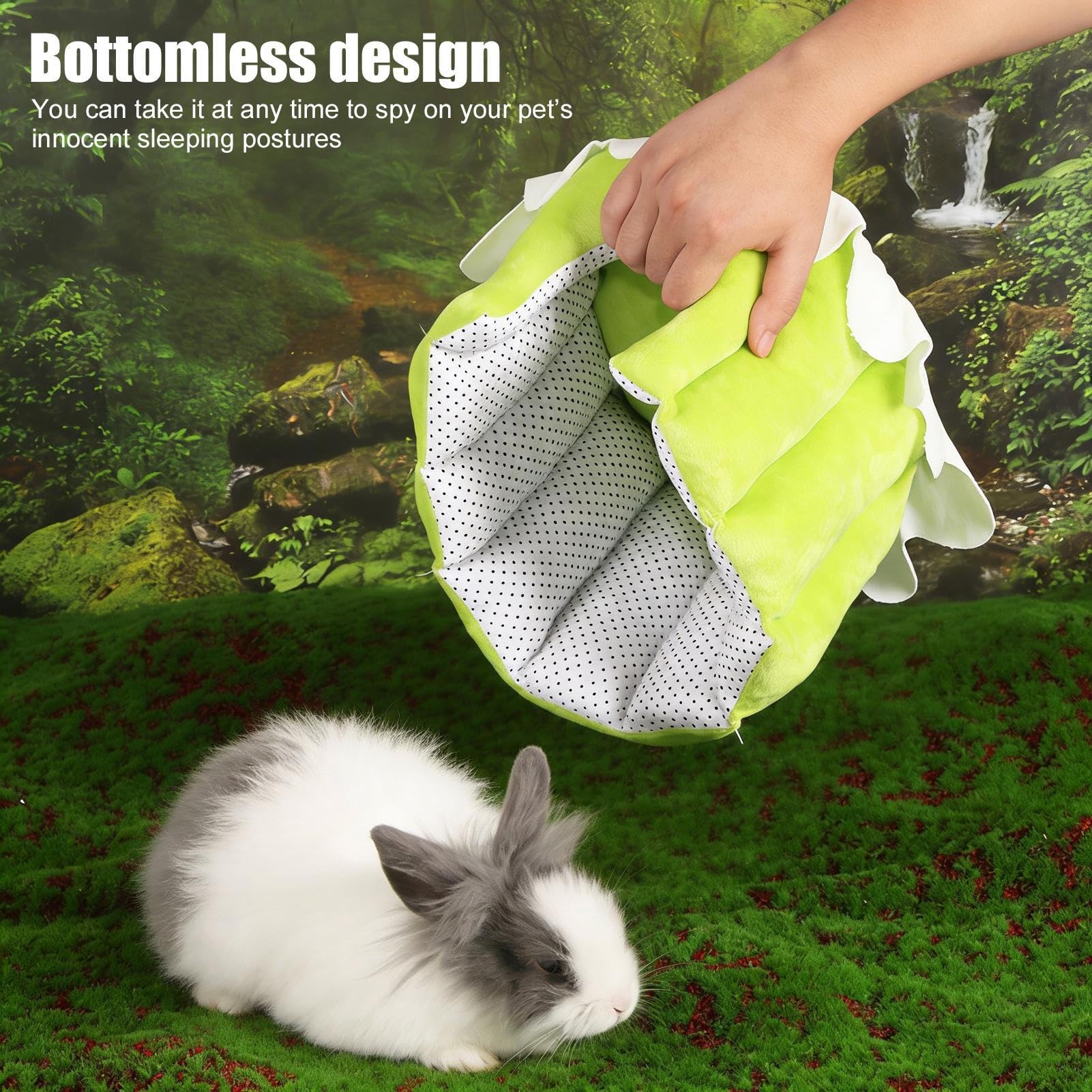 Cama Para Conejos Para Hurones Colgable Con Forma De Pastel | Cama Para Mascotas Sin Fondo para Hámster Conejo Hurón Ardilla Voladora y Roedores Pequeños