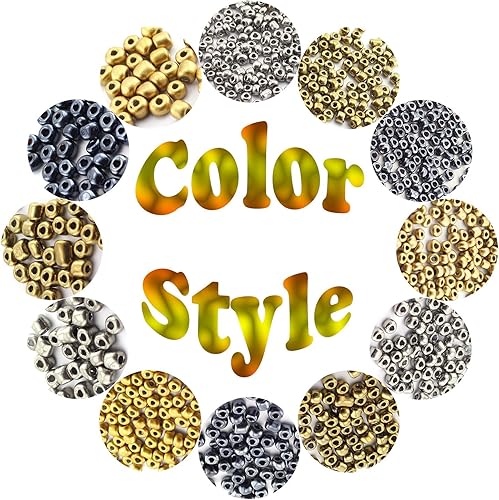 Miniatura 3 de 2800pcs Mini Glass Beads DIY Handmade Jewellery Beading Fittings Loose Seed Spacer Beads 2mm 3mm 4mm Metal Color (Silver, Gold, Black, Red Copper)