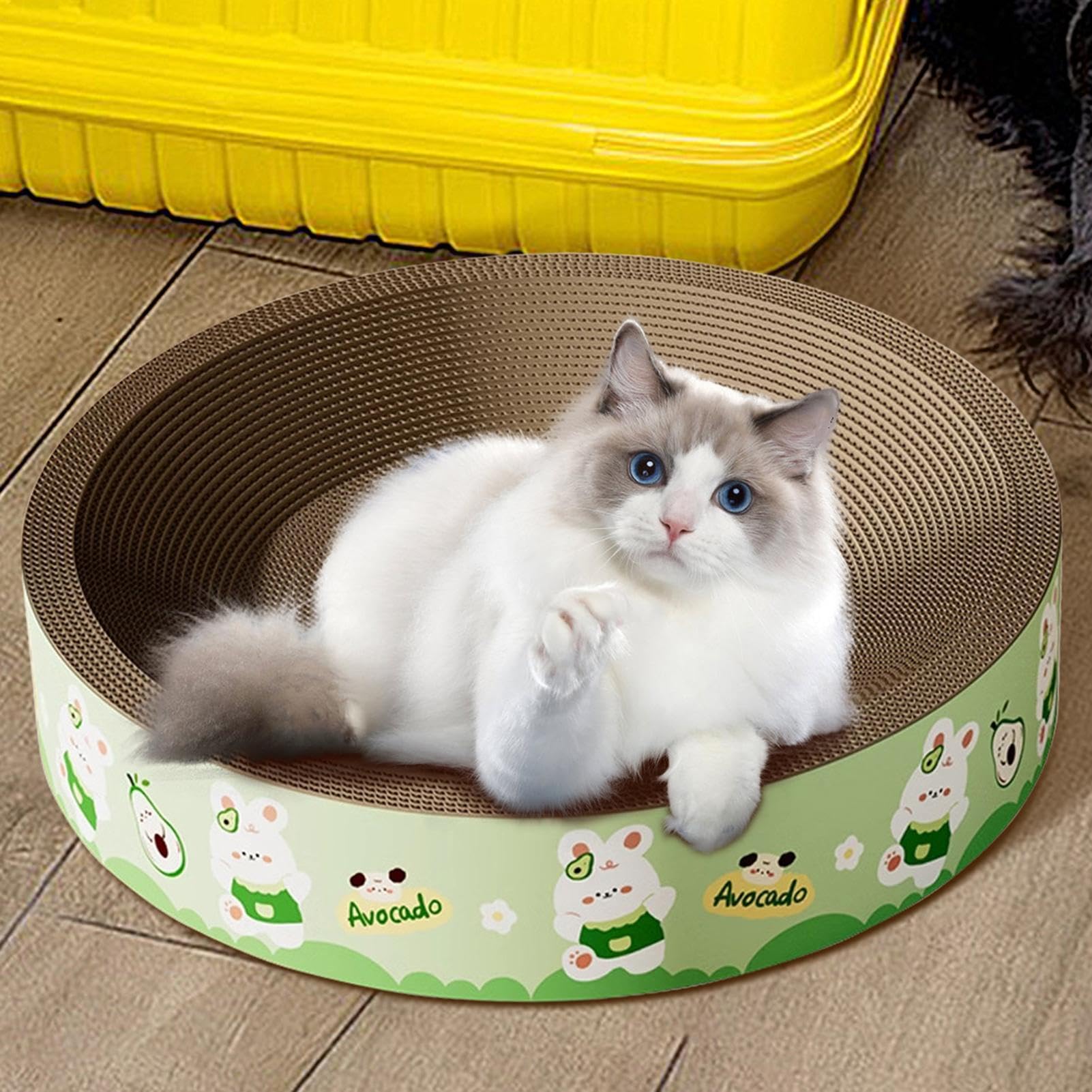 Arañador para gatos Cama Estilo Lounge De Tamaño Mediano | Base Juego Completo De Recambio De Almohadillas Rascadoras s De Cartón Para Gatos Y Otras