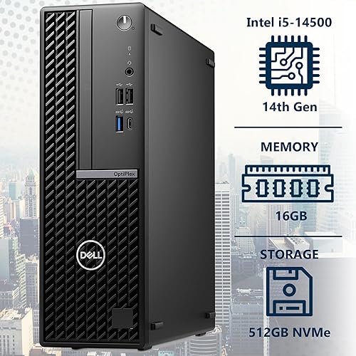 Miniatura 2 de Dell Optiplex 7020 7000 SFF Intel i5-14500 (14 núcleos, Beats Intel i7-13700T), 16 GB de RAM, 512 GB NVMe, RJ-45, puerto DP, HDMI, KB y mouse con