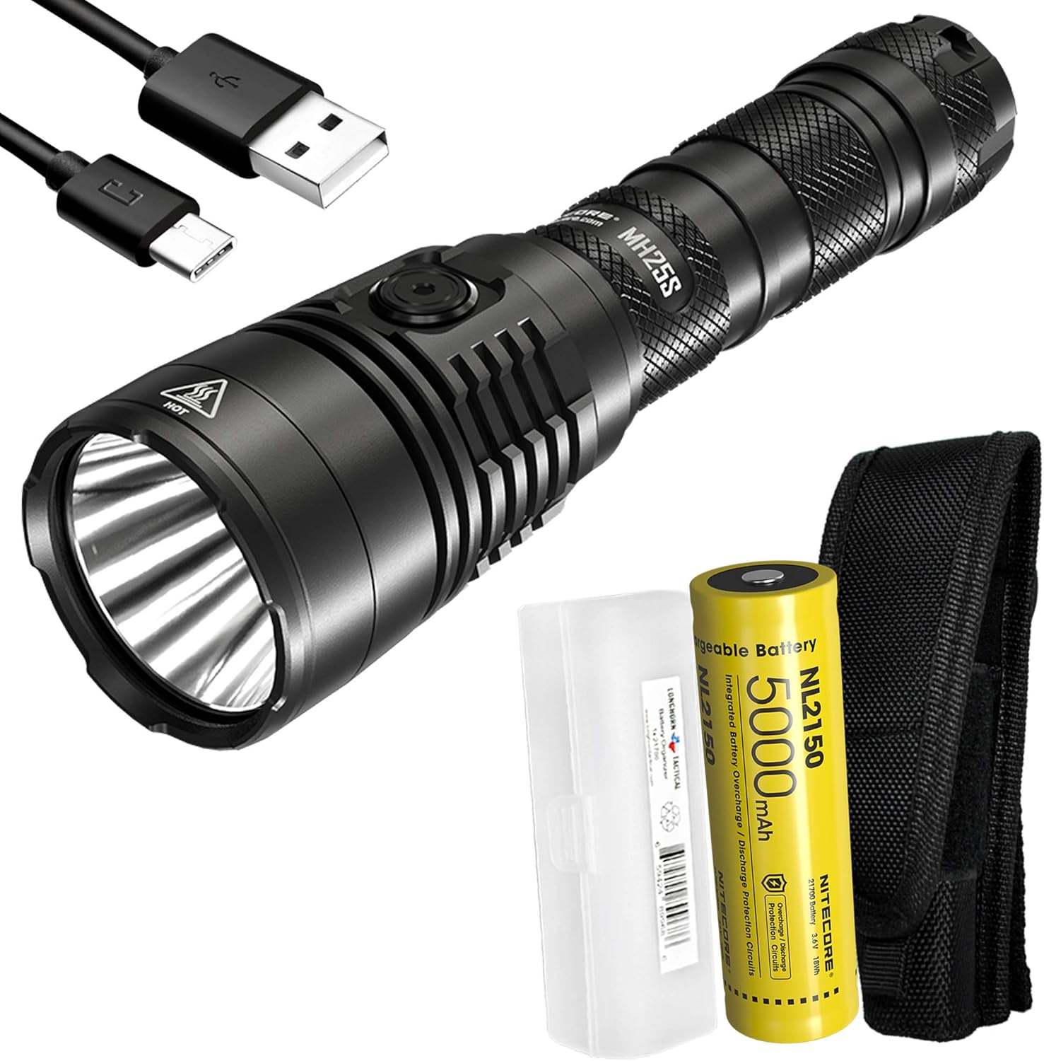 Black Friday Clearance NITECORE MH25S 1800 Lumen Tactical Flashlight, Long Throw Rechargeable with 5000mAh Battery and LumenTac Battery Organizer Up To 50% OFF NITECORE MH25S 1800 Lumen Tactical Flashlight, Long Throw Rechargeable with 5000mAh Battery and LumenTac Battery Organizer