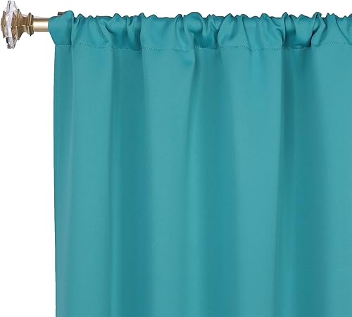 Superior Blackout Curtains, Room Darkening, Bedroom, Drapes, Kitchen, Living Room Window Accents, Sun Blocking, Thermal, 2 Pack, Rod Pocket, Solid