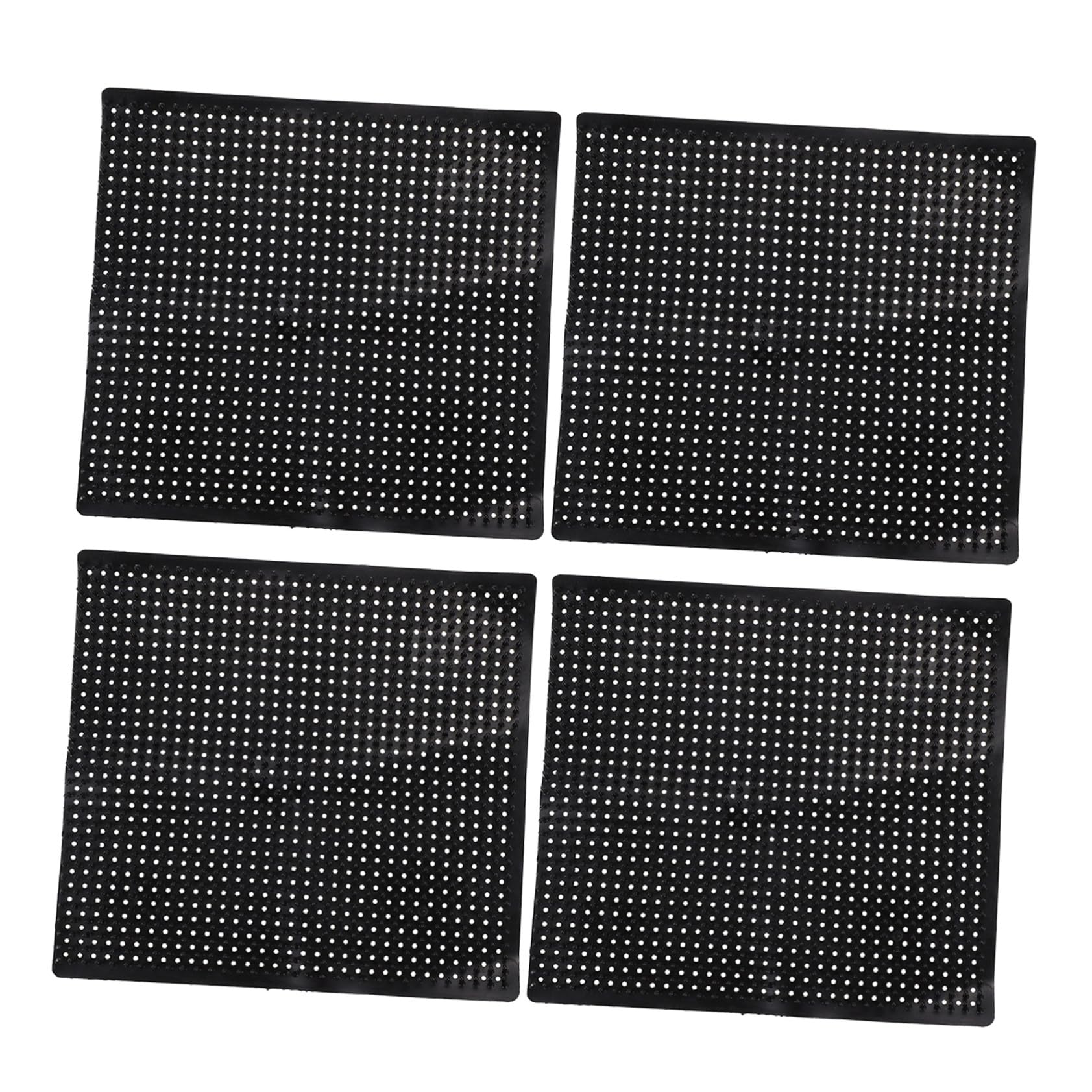 4 Stück Nistmatten für Hühnerställe 32x30cm aus Pp Schwarz | Antirutsch, Leicht zu Reinigen, für Stall und Käfig, Wiederverwendbare Einlagen für Hühner