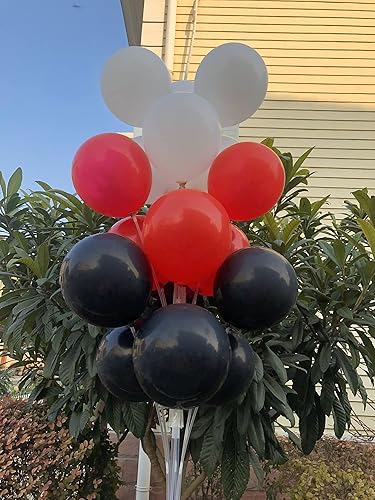 Miniatura 10 de JODIDI 100 Pcs 12 Inch Red Royal Blue Black Latex Balloons Decoration, Birthday Wedding Baby Shower Party Balloons Decoration(Red Blue Black)