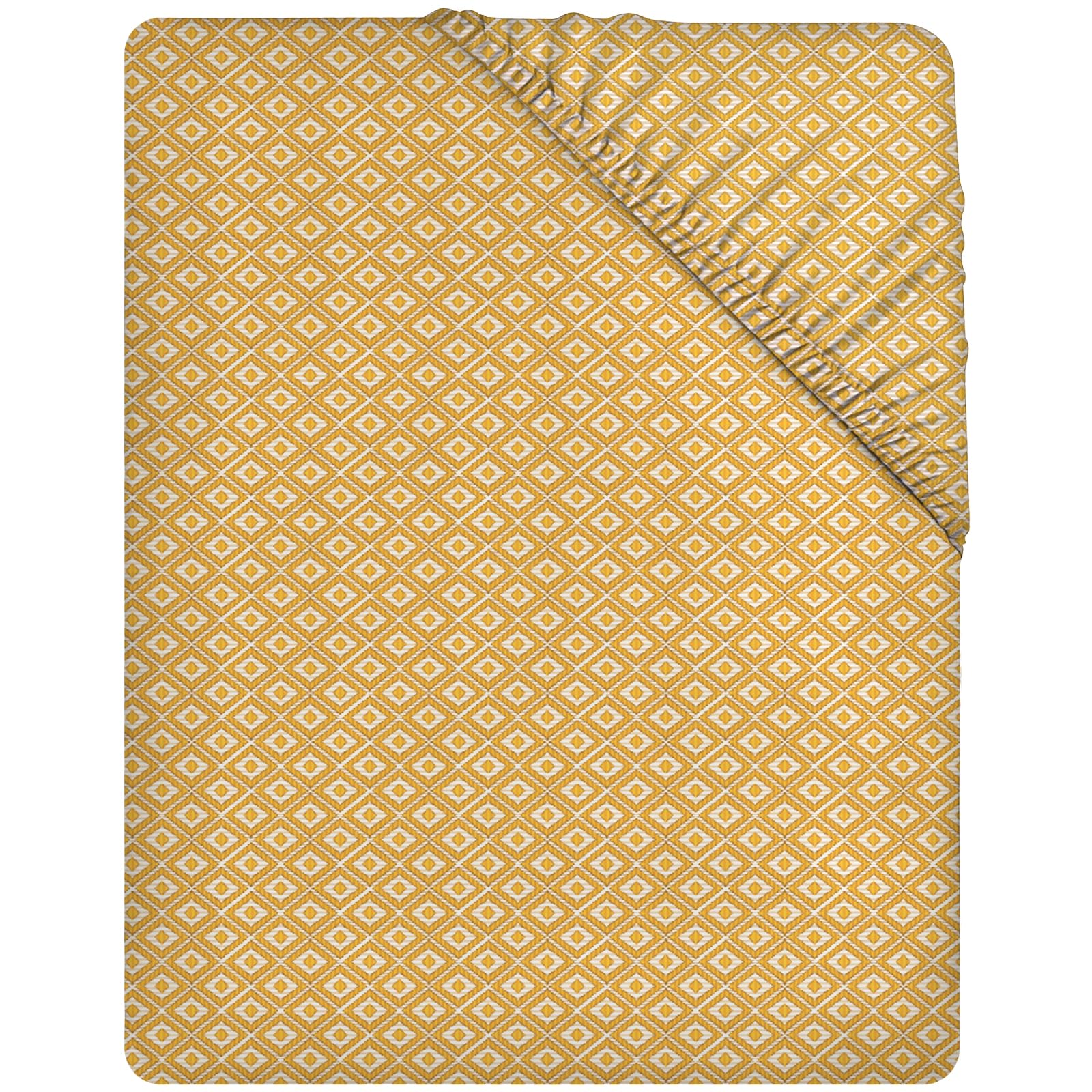 Drap-housse jaune double Dekoro pour une chambre lumineuse et cocooning