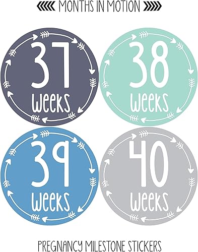 Miniatura 4 de Calcomanías semanales de crecimiento del vientre para embarazo, calcomanías para el vientre del bebé, calcomanía de la semana de la maternidad,