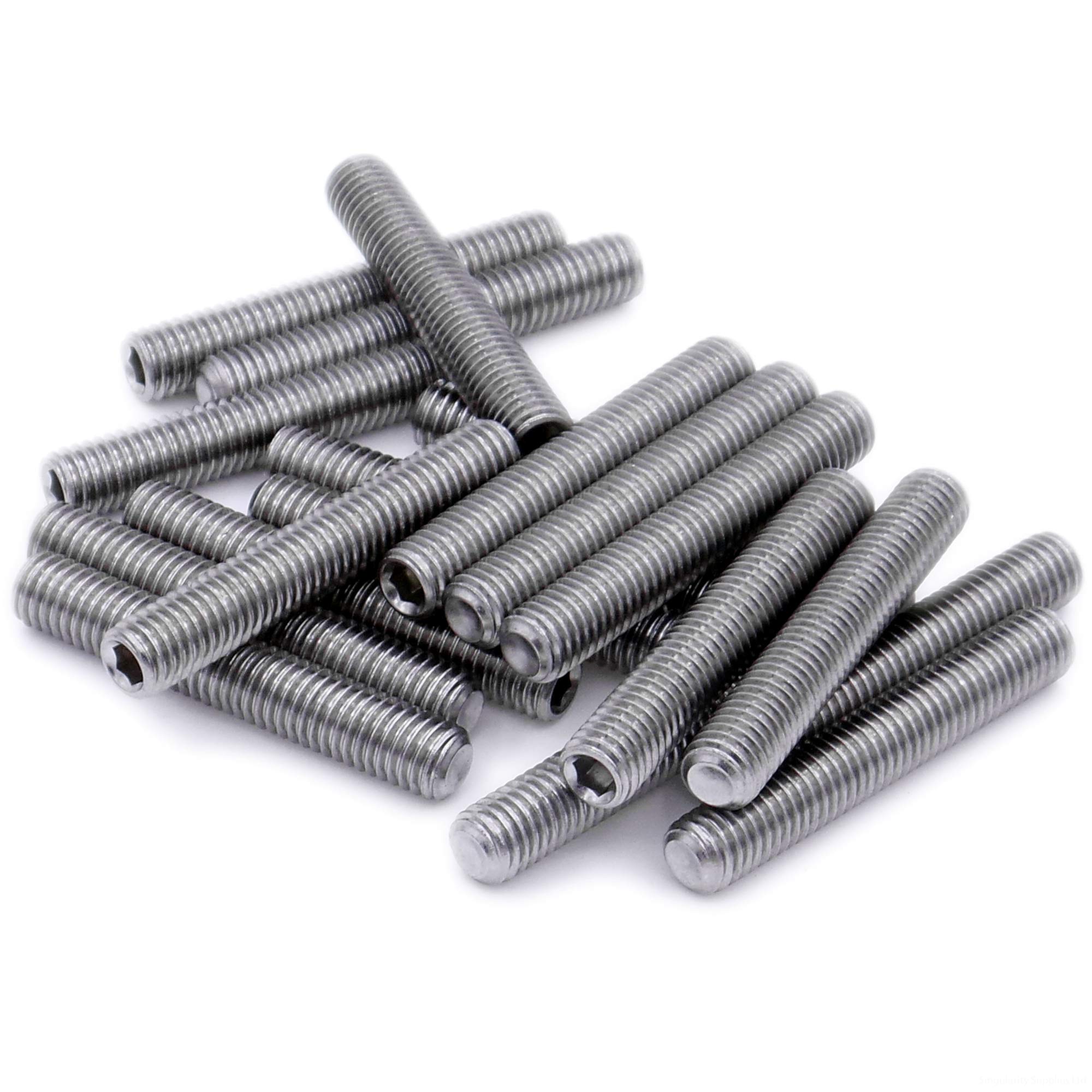 Singularity Supplies M4 (4Mm X 25Mm) Hex Socket Grub Screw (Cup Point) - Stainless Steel (A2) (Pack Of 20)