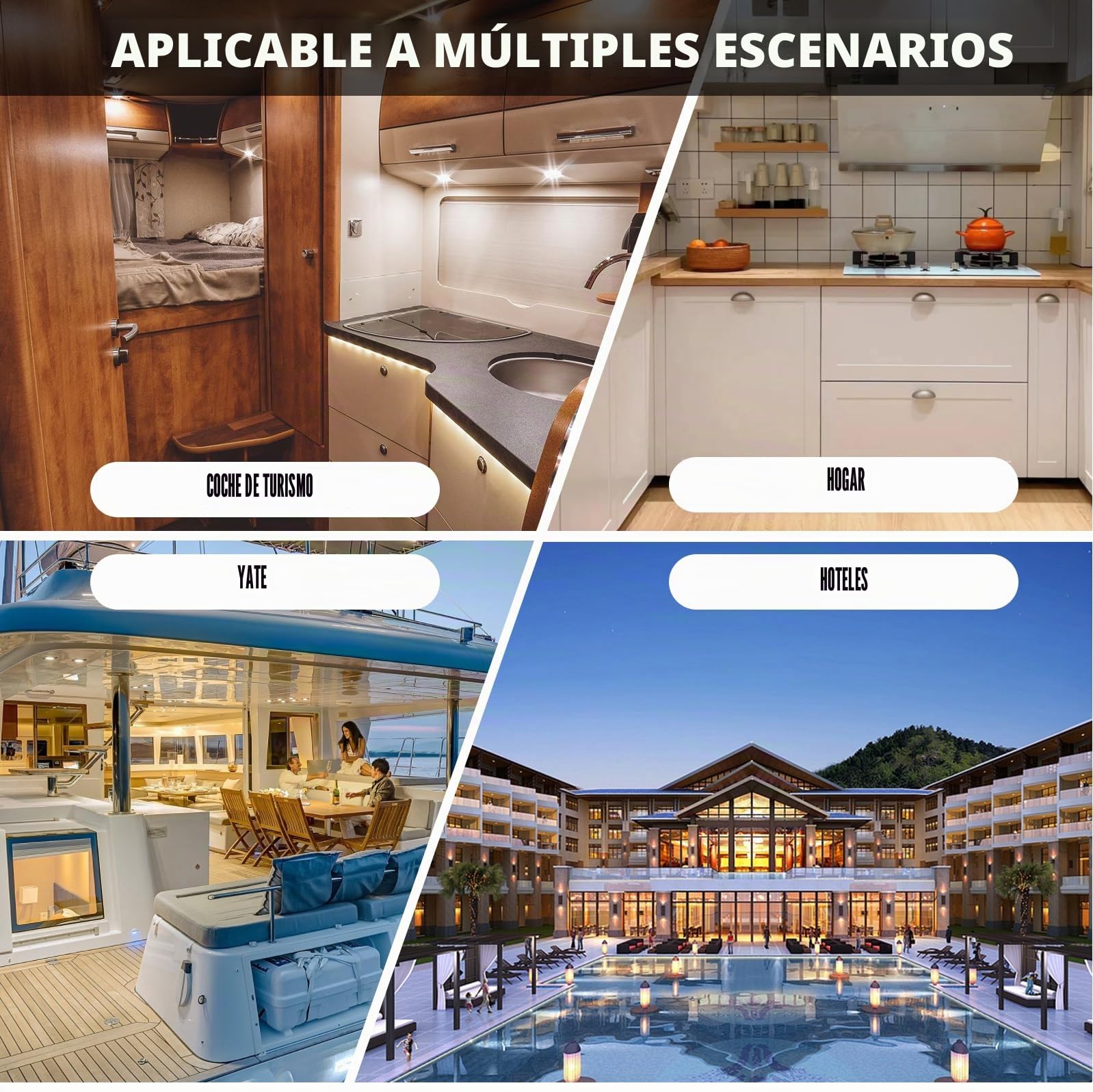 Cerradura para puertas móviles, 10 piezas, para autocaravanas, caravanas, yates, armario, color negro