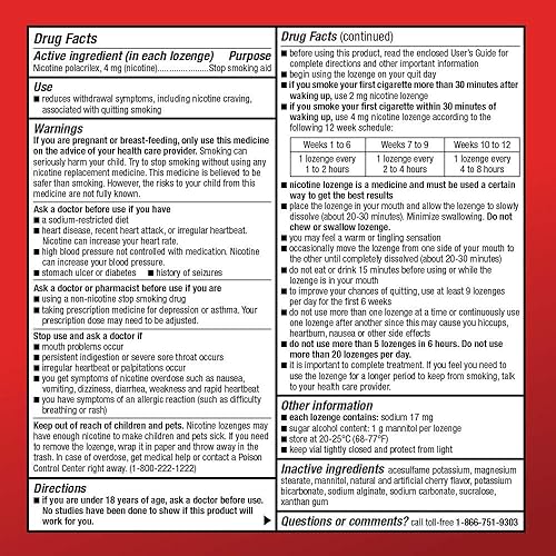 Miniatura 4 de Yaxa Basic Care Pastilla Polacrilex de nicotina de 4 mg, sabor a cereza, ayuda para dejar de fumar, 168