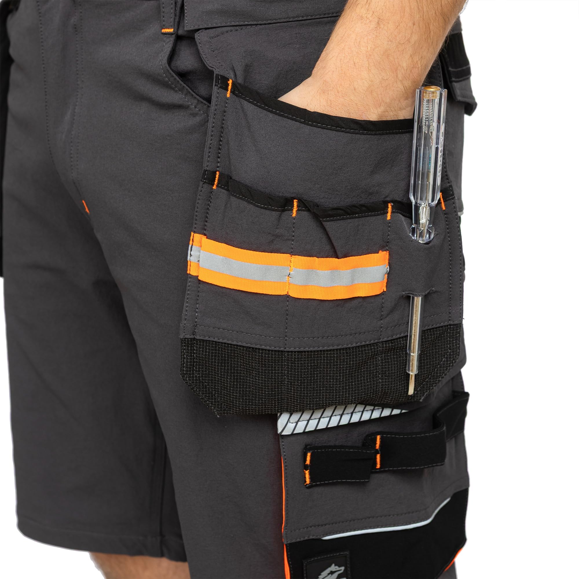 BWOLF Vector Pantalones cortos de trabajo hombre robustos flexibles 90% nailon 10% elastano