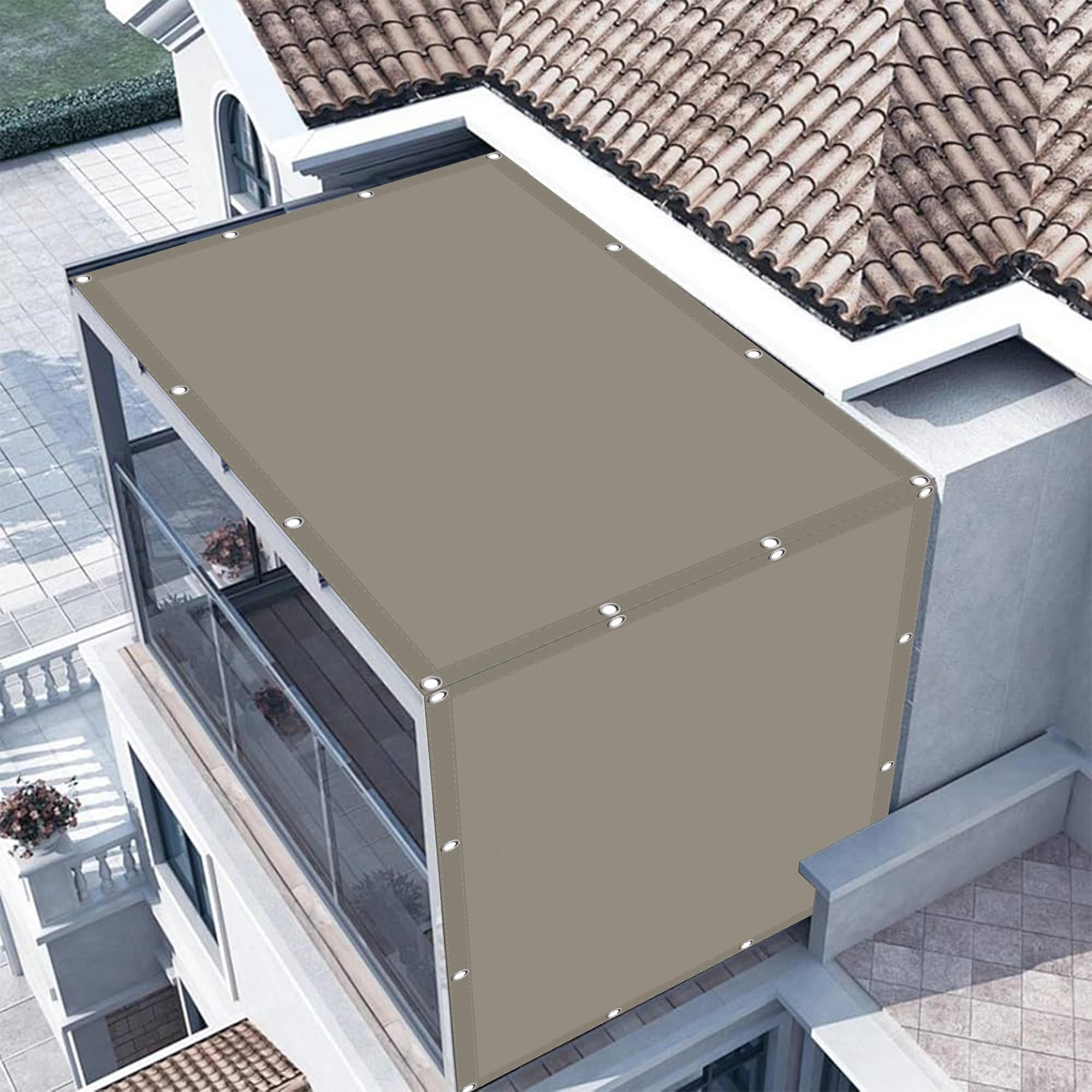 Voile d'ombrage rectangulaire 1.6x3.6 m pour créer de l'ombre sur la terrasse