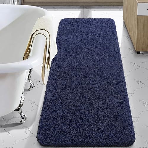 Miniatura 35 de LOCHAS Alfombra de baño de 24 x 17 pulgadas, de microfibra suave, gruesa y absorbente, lavable a máquina, alfombra de baño antideslizante de felpa