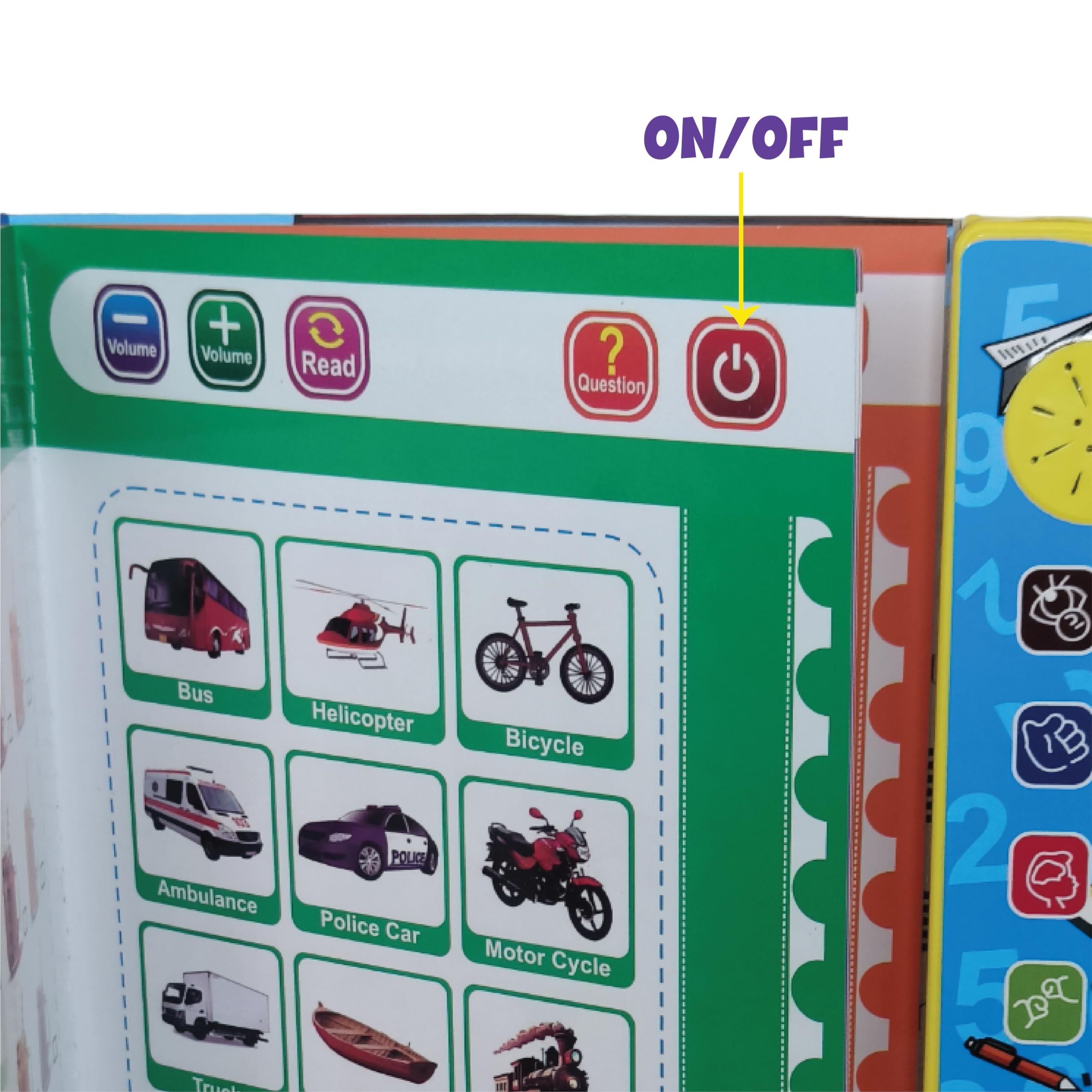 ToyMagic Intelligence Phonetic Learning E-Book|Activity With Alphabet,Numbers,Shapes,Animals,Nursery Rhyme|Birthday Gift|Interactive Musical Toy Book For Kids 3+|Improve Thinking Ability|Made In India - Image 7 thumbnail