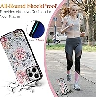 Vista 132 de UEEBAI Funda tipo cartera para iPhone 15 Pro Max con tarjetero, cubierta de cuero PU con soporte, bloqueo RFID, doble cierre magnético, relieve