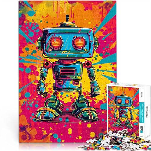 Arte robótico Retro Vibrante Puzzles de 1000 Piezas para Adolescentes Juguete Educativo Intelectual…