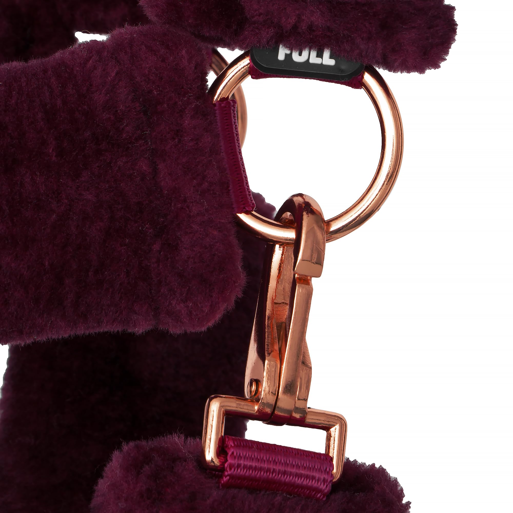 Start Halfter Plüsch mit Teddy-Kunstfell – weich gepolstert & verstellbar – Komfort Nylon Halfter für Pferde, robust, langlebig & pflegeleicht (Bordeaux, Full (Warmblut))