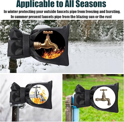 Miniatura 3 de Fundas de grifo para exteriores para protección contra la congelación de invierno, aptas para cubiertas de grifo de agua al aire libre, calcetines